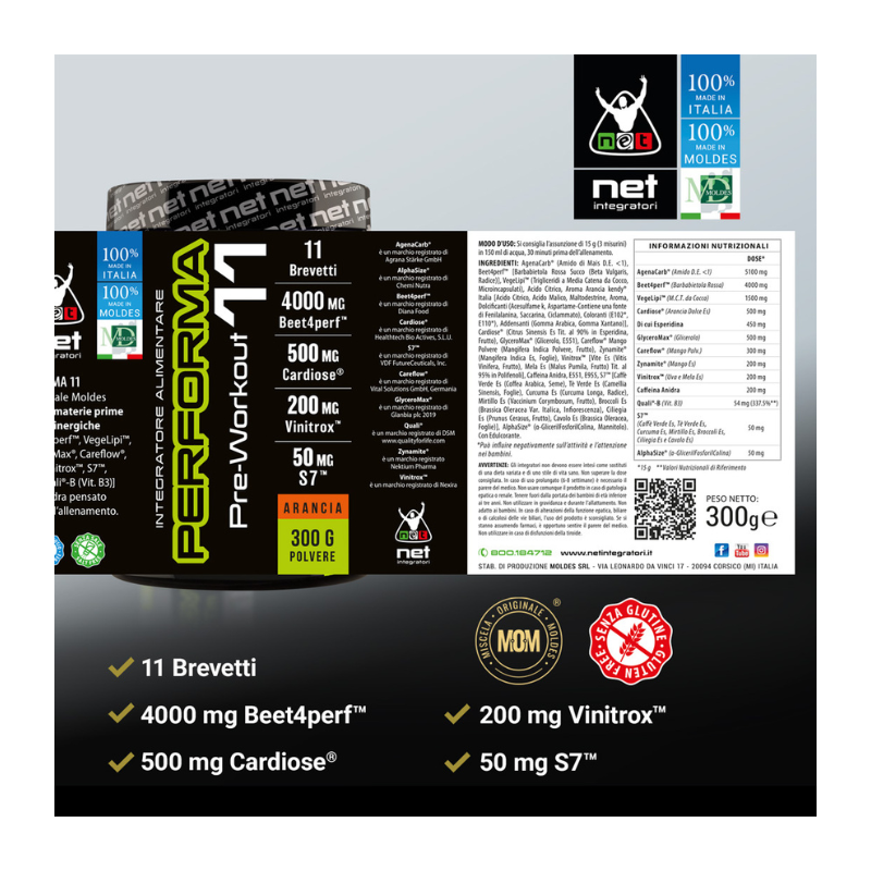 PERFORMA 11 - Integratore Pre Workout - Energia Immediata